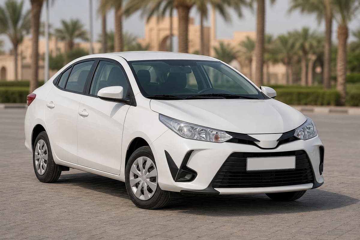 Toyota Yaris — compact sedan for city and car lift routes